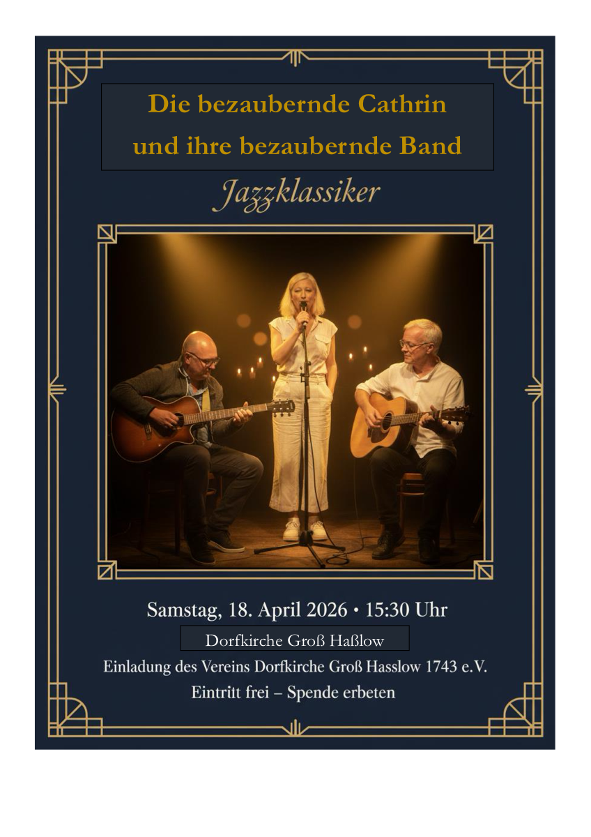 Jazzkonzert: Die bezaubernde Cathrin und ihre Band